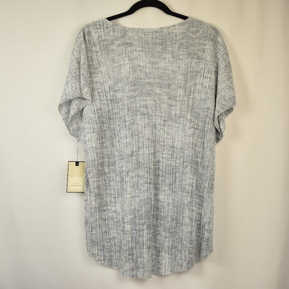 Dana Buchman NWT Silver and Grey Textured Blouse & Cardigan Set Size X-Large - Picture 6 of 16